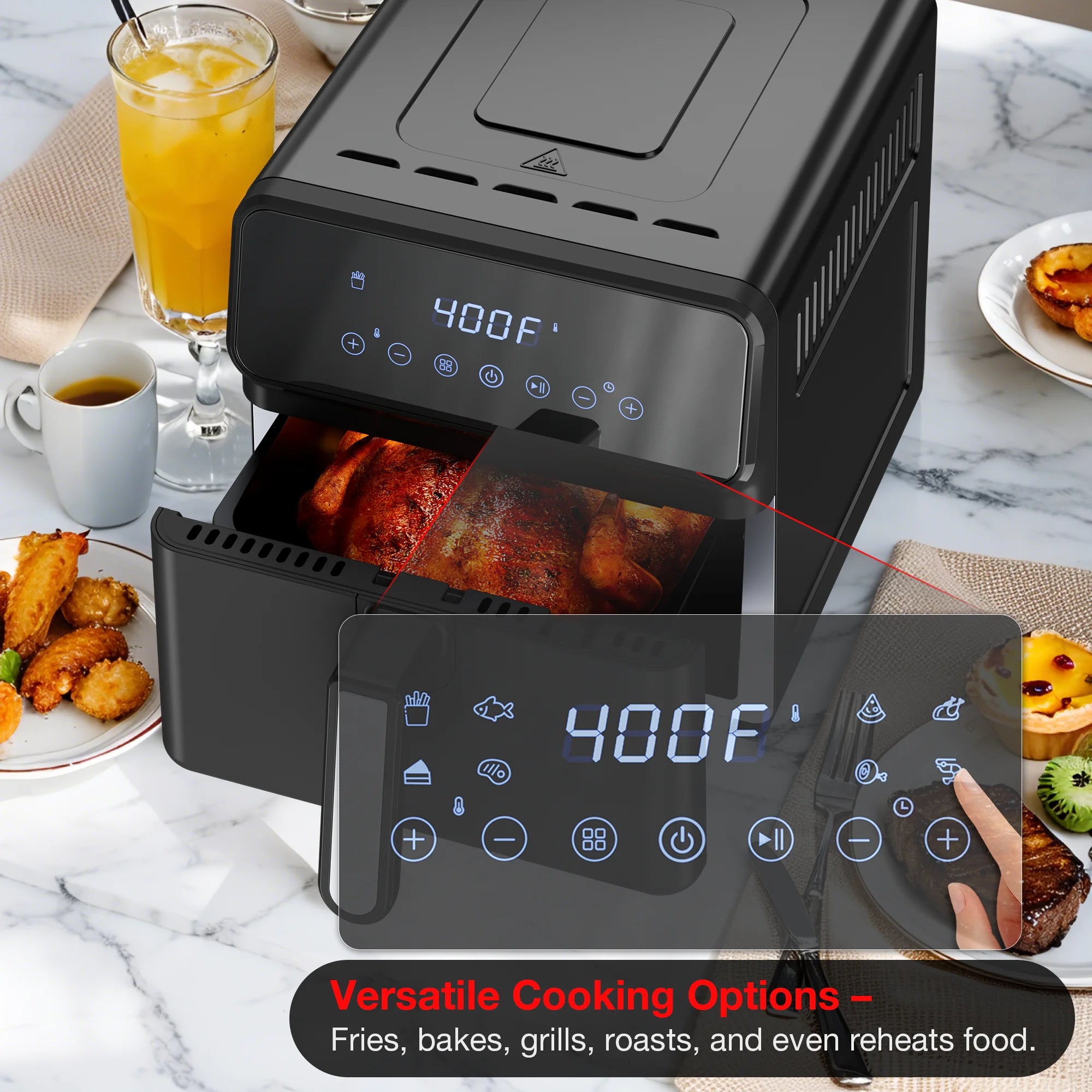 Revolutionize Your Cooking with Our 6 Quart Air Fryer – Oil-Free 12-in-1 Multi-Cooker for Healthy Meals at Home!