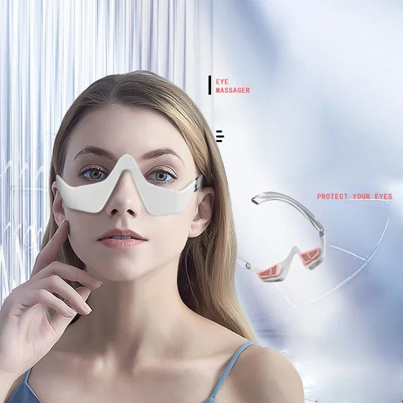 Rejuvenate Your Eyes with the 3D Red Light EMS Eye Massager - Say Goodbye to Dark Circles, Puffiness, and Wrinkles!