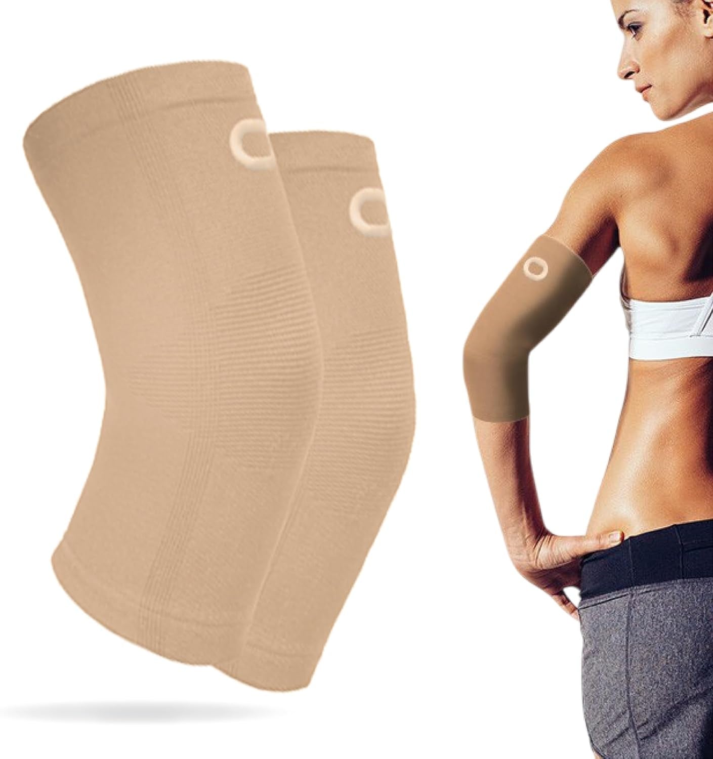 Elbow Compression Support Sleeves (1 Pair) - Advanced Relief for Tendonitis, Arthritis, and Sports Injuries