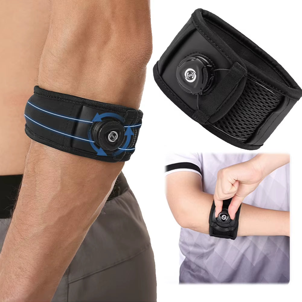 Premium Adjustable Elbow Brace for Tennis and Golf - Breathable Arm Support with Non-Slip Design