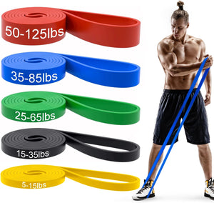 Premium Resistance Bands Set for Enhanced Pull-Up Assistance and Versatile Workouts - Ideal for Strength Training, Body Stretching, and Physical Therapy