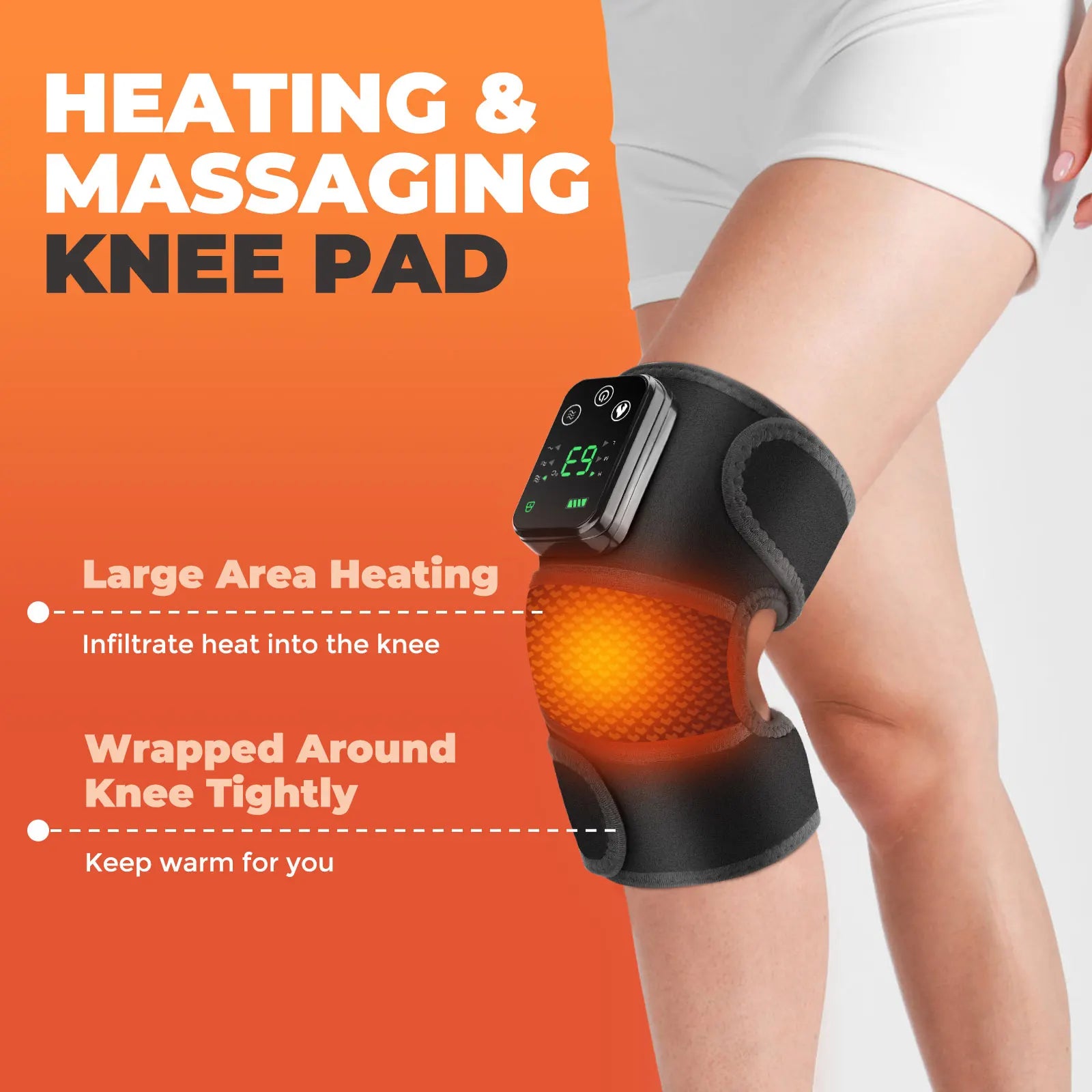 Recharge and Revitalize with the 3-in-1 Electric Heated Vibration Knee Massager for Instant Pain Relief