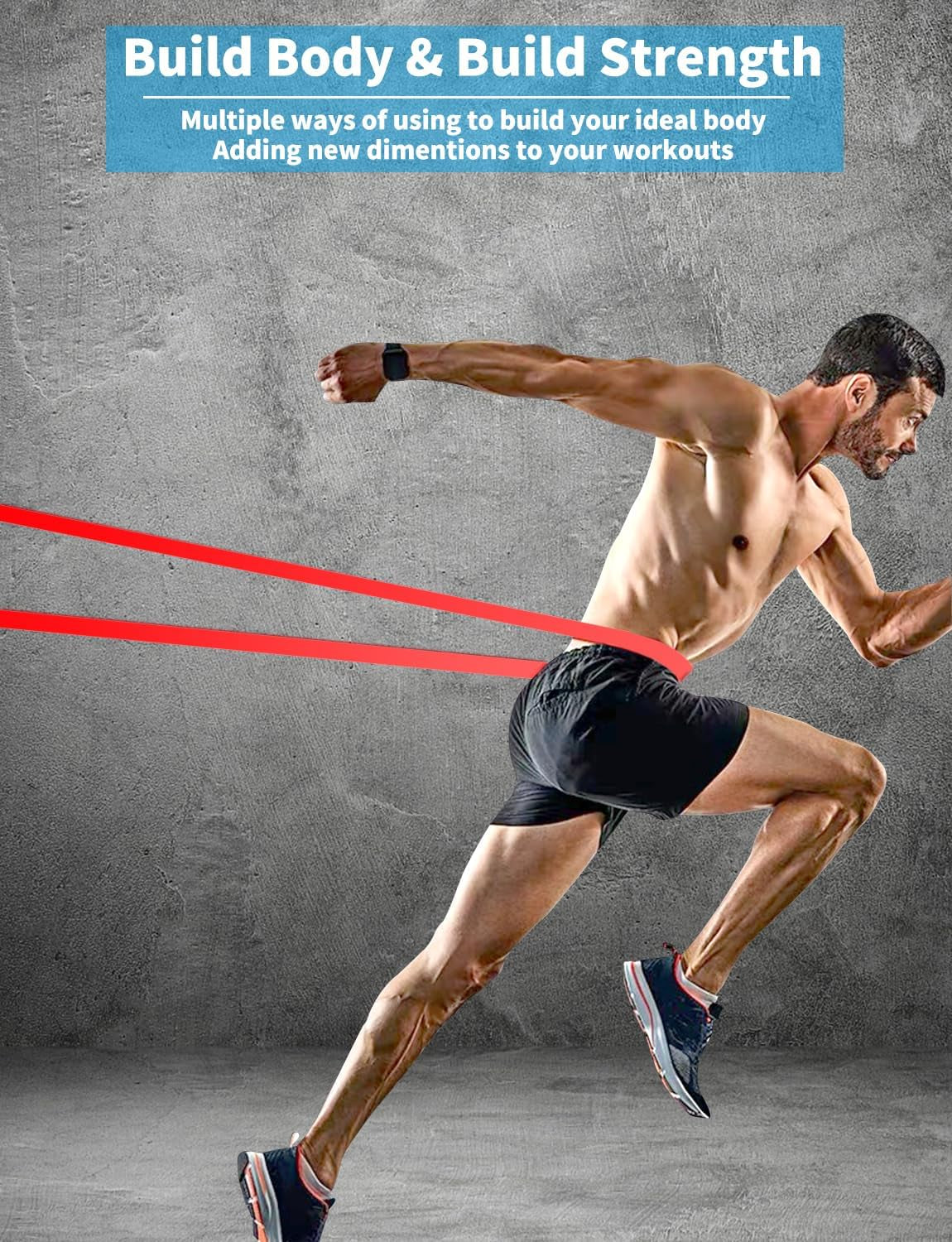 Premium Resistance Bands Set for Enhanced Pull-Up Assistance and Versatile Workouts - Ideal for Strength Training, Body Stretching, and Physical Therapy