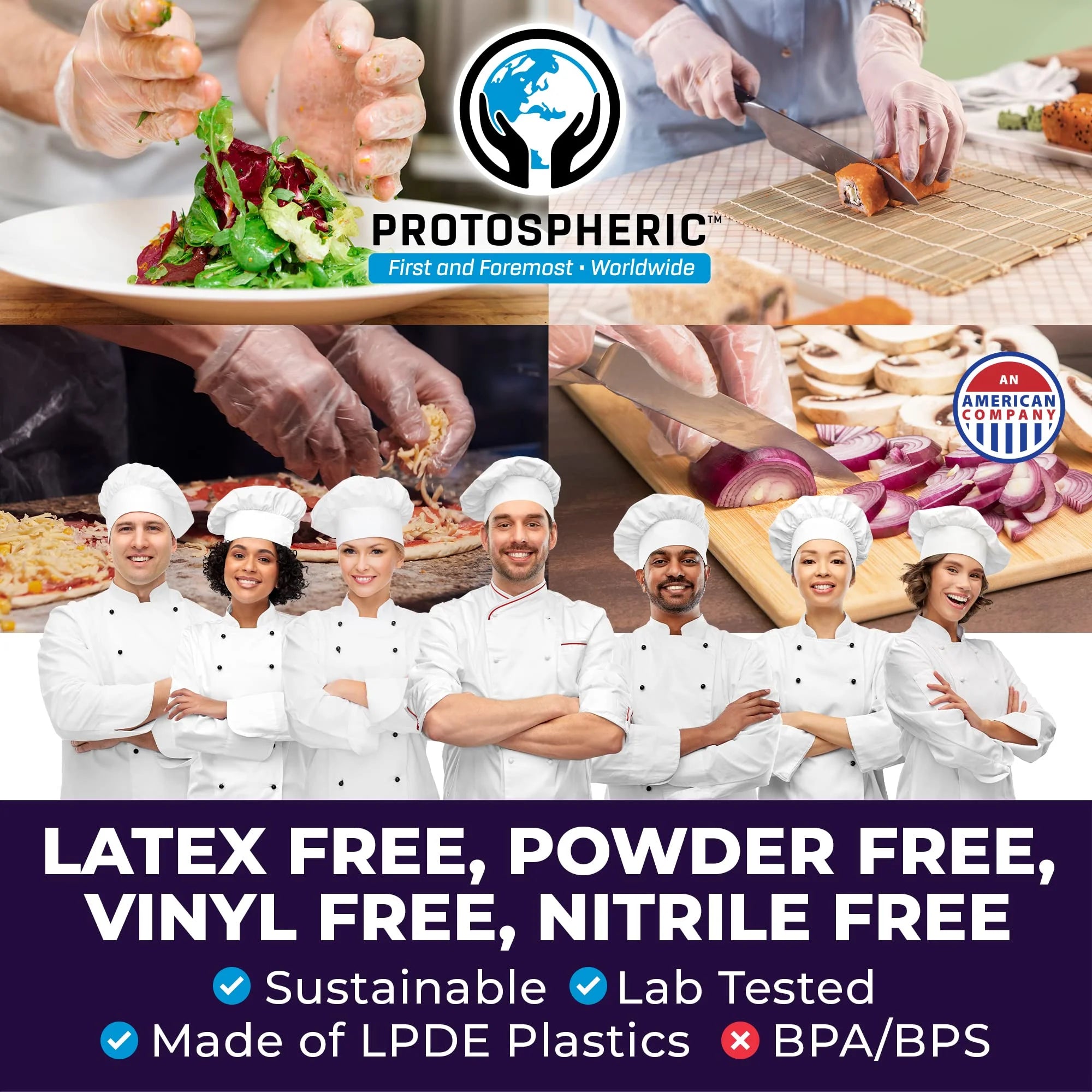 Premium Clear Disposable Gloves for Food Preparation - Ultra Tear Resistant, Latex Free, and Eco-Friendly