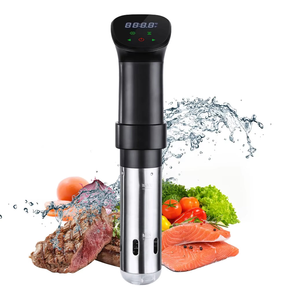 Experience Precision Cooking with the 1800W Waterproof Sous Vide Cooker - Immersion Circulator with LED Digital Display and Smart Slow Cooker Technology