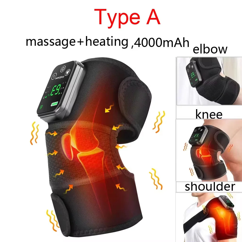 Recharge and Revitalize with the 3-in-1 Electric Heated Vibration Knee Massager for Instant Pain Relief