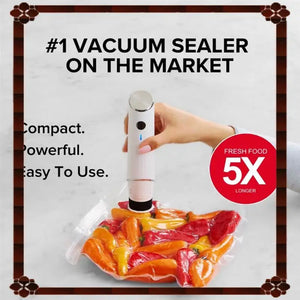 24-Hour Delivery Compact Handheld Vacuum Sealer for Food-1Set Seal Meal Saver, Portable Food Sealer Machine Powerful Vacuum Seal