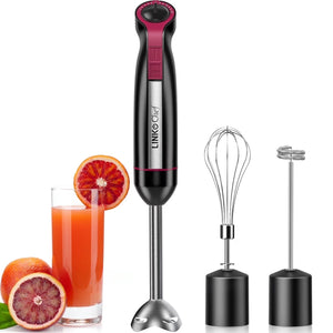 Transform Your Cooking Experience with the 20-Speed 1000W 3-In-1 Immersion Hand Blender – Effortless Blending, Whisking, and Frothing in One Compact Tool!