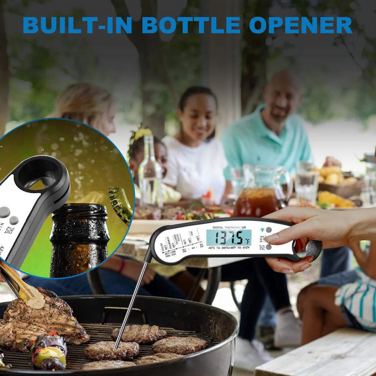 Revolutionize Your Cooking with the Ultimate Instant Read Meat Thermometer – Quick, Accurate, and Waterproof Grill Accessory for Perfect BBQ Every Time