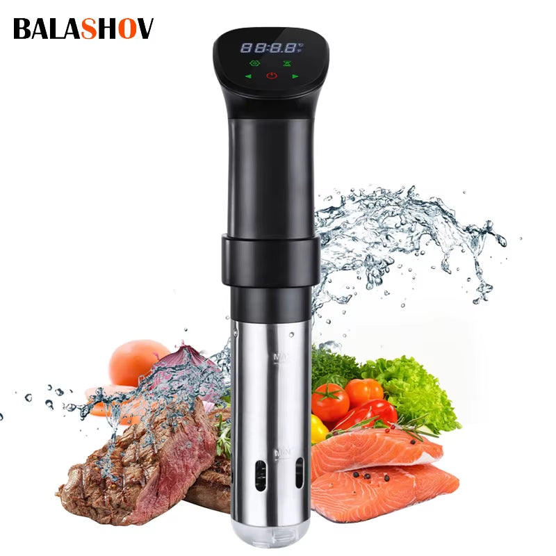 Experience Precision Cooking with the 1800W Waterproof Sous Vide Cooker - Immersion Circulator with LED Digital Display and Smart Slow Cooker Technology