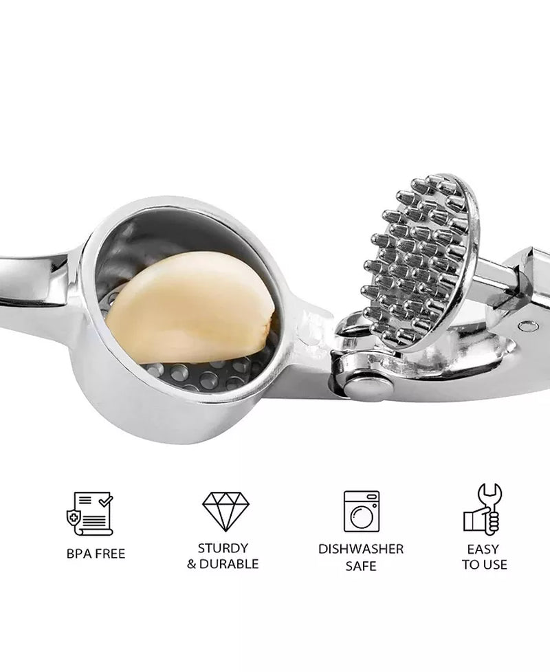 Effortless Garlic Press and Ginger Squeezer – Your Kitchen Essential for Minced Perfection