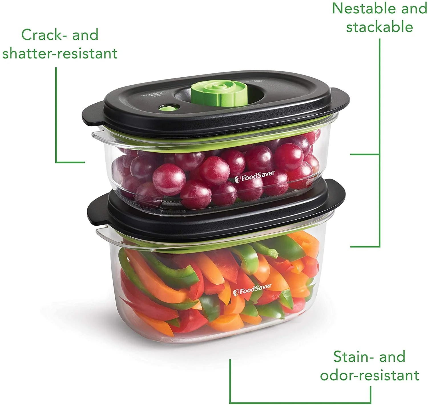 Ultimate Freshness & Flavor: 3, 5, and 8-Cup FoodSaver Preserve & Marinate Container Set