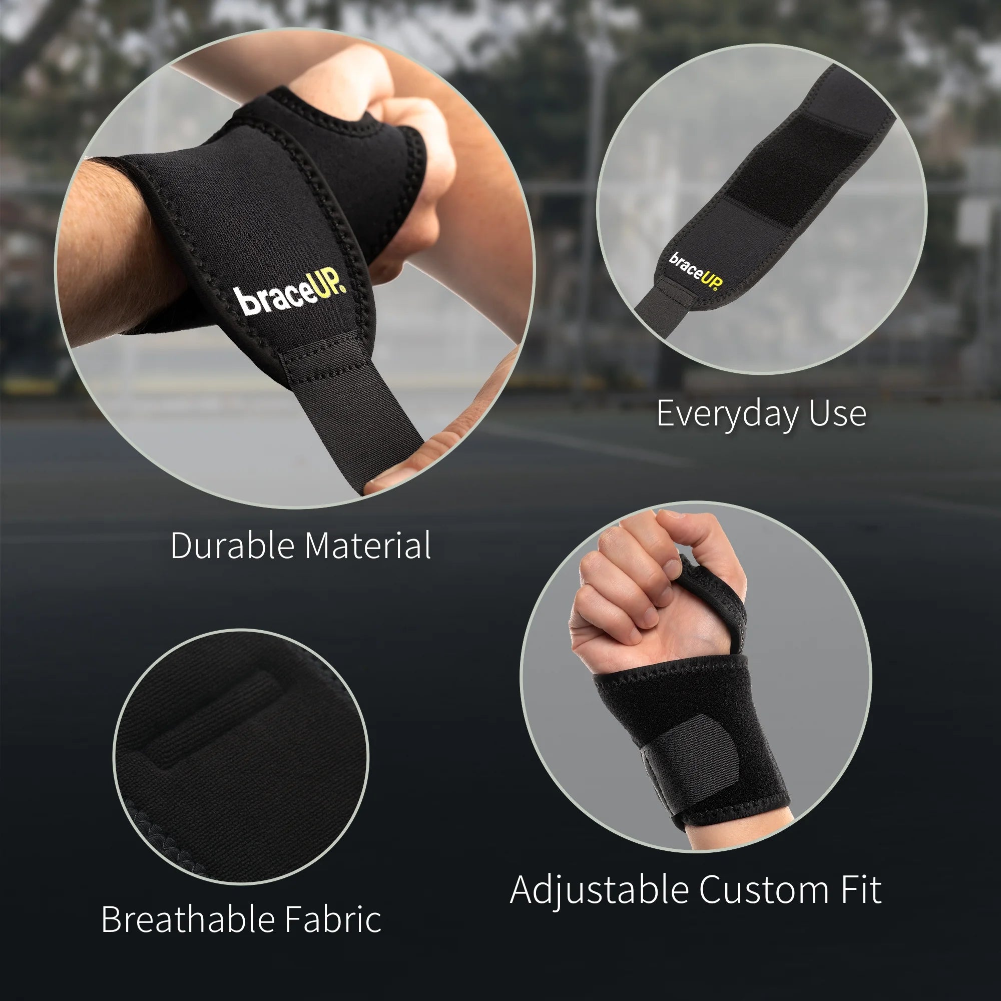 Premium Adjustable Wrist Support - One Size Fits All in Sleek Silver