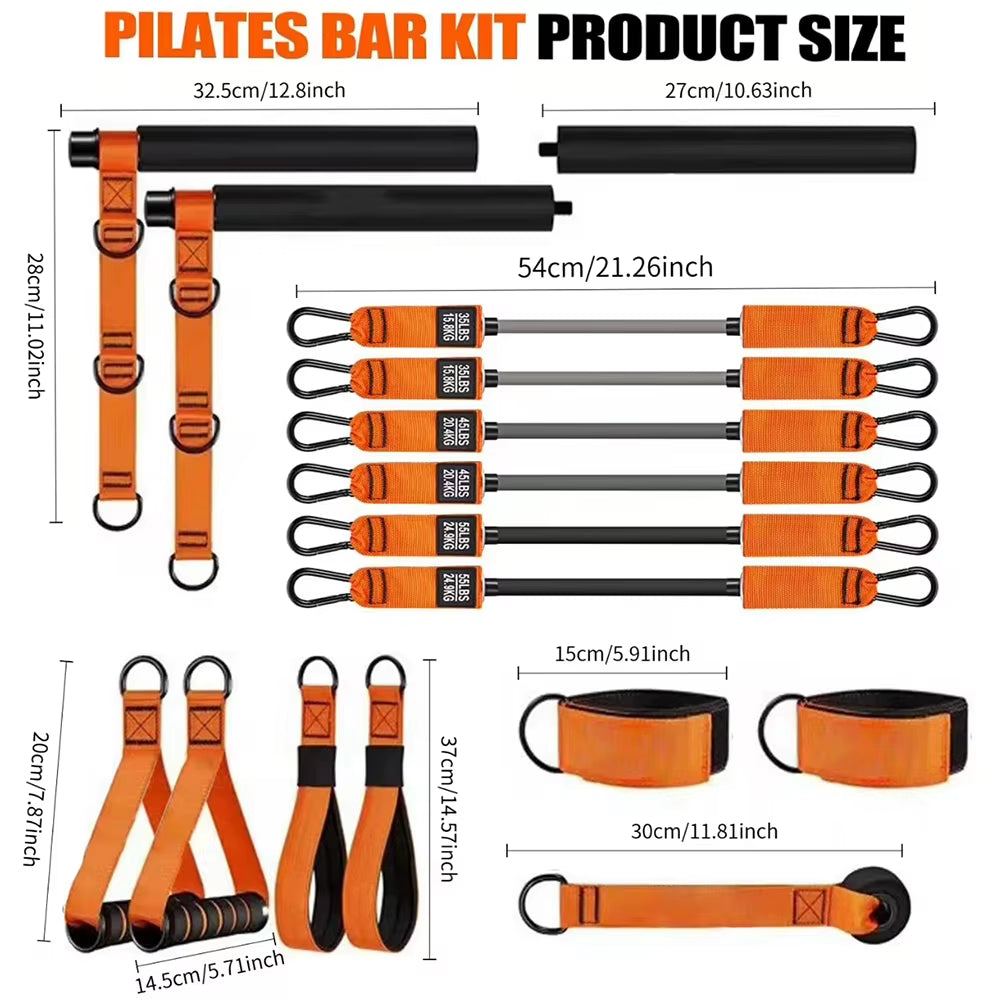 Ultimate Pilates Bar Kit with Resistance Bands - Transform Your Home Workouts with Multifunctional Strength Training & Yoga Equipment