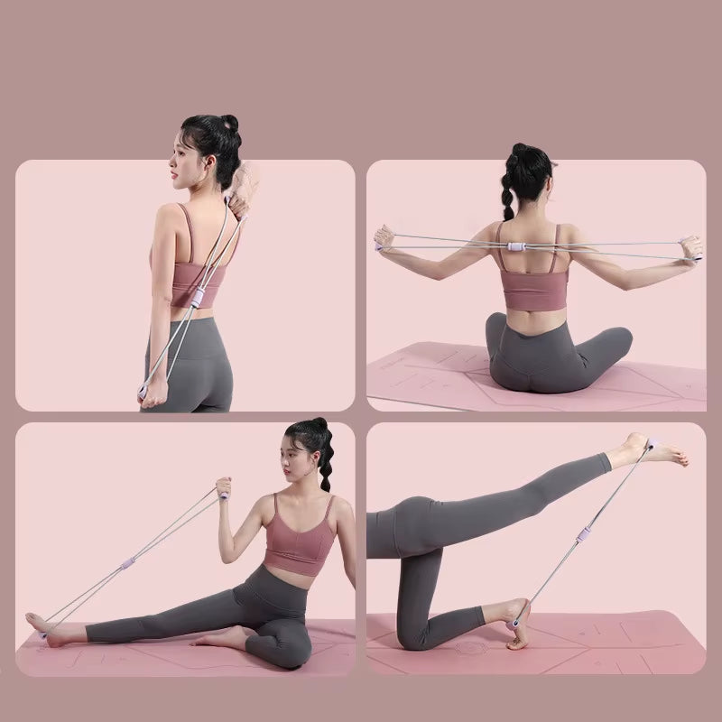 Transform Your Workout with the Figure 8 Resistance Bands - Versatile Multi-Function Elastic Bands for Home Gym, Training, and Stretching