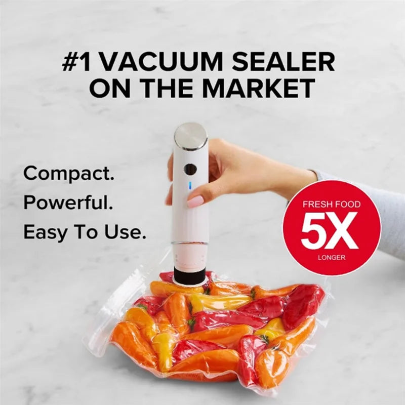 M14K-1SET Compact Vacuum Sealer for Food: Seal Meal Saver, Portable Food Sealer, Powerful Handheld Vacuum Sealer Machine