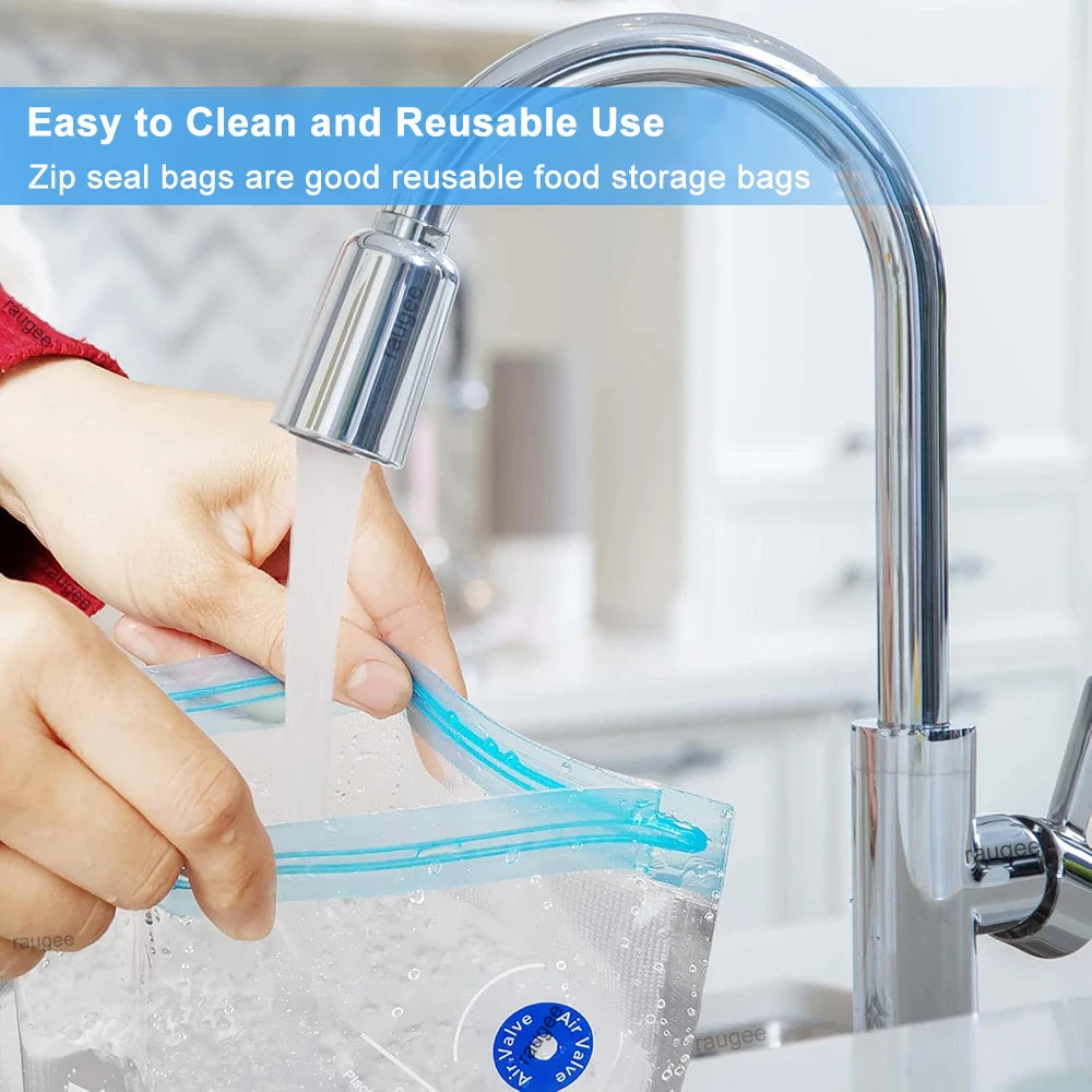 Food Vacuum Bags Reusable Vacuum Packaging Bags 10Pcs Bpa-Free Vacuum Sealing Air Valve Bag Food Storage Fresh Keeping Bags