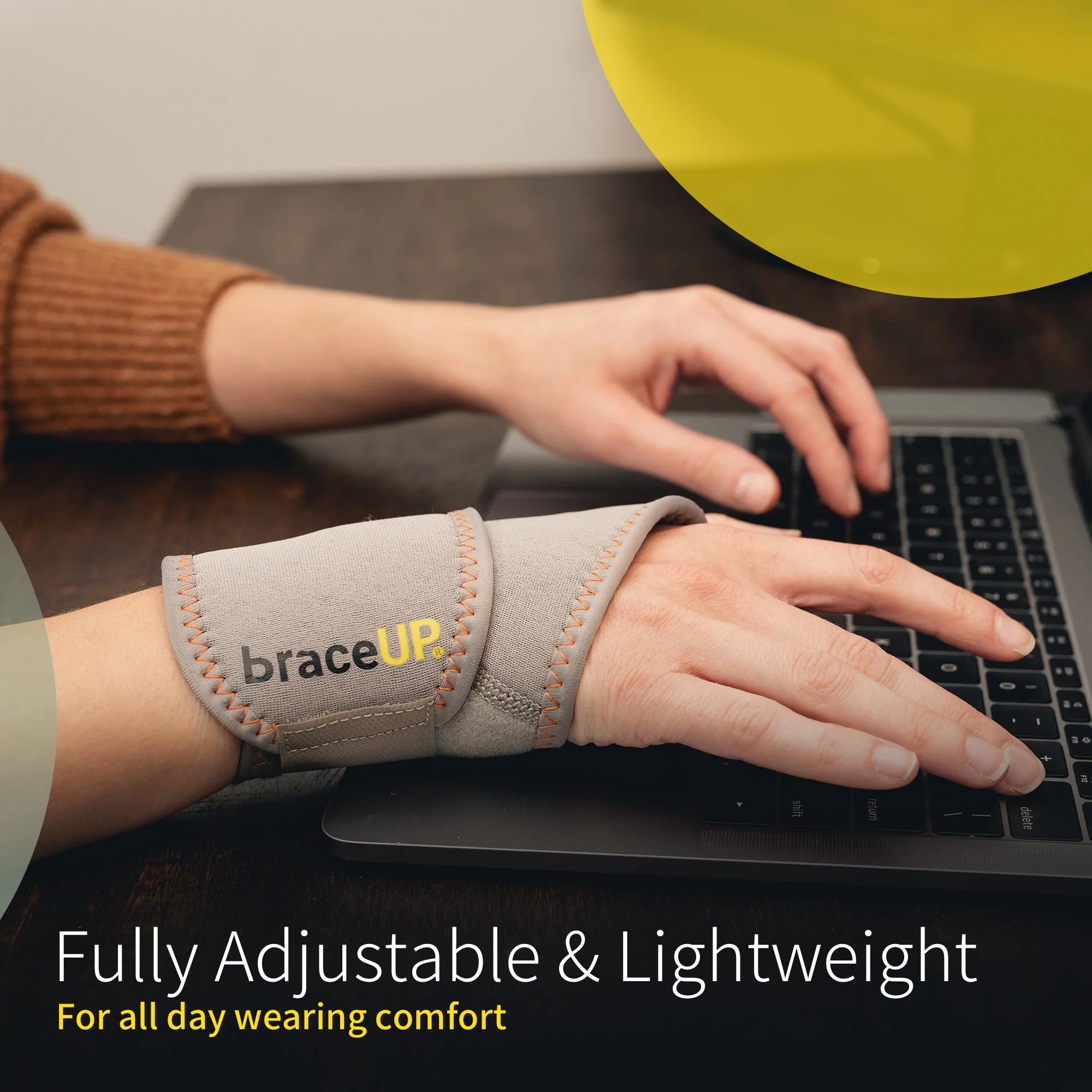 Premium Adjustable Wrist Support - One Size Fits All in Sleek Silver