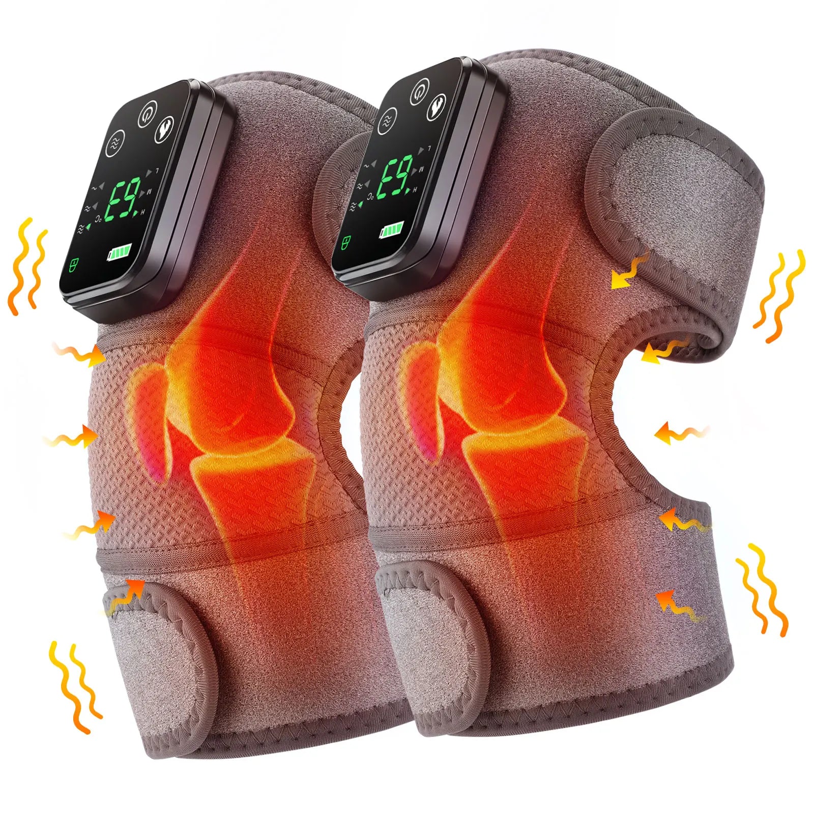 Recharge and Revitalize with the 3-in-1 Electric Heated Vibration Knee Massager for Instant Pain Relief