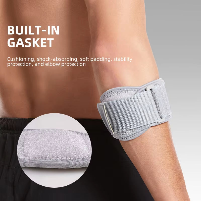 Premium Adjustable Tennis Elbow Support Brace - Essential Guard Pads for Golfer's Elbow and Lateral Pain Relief