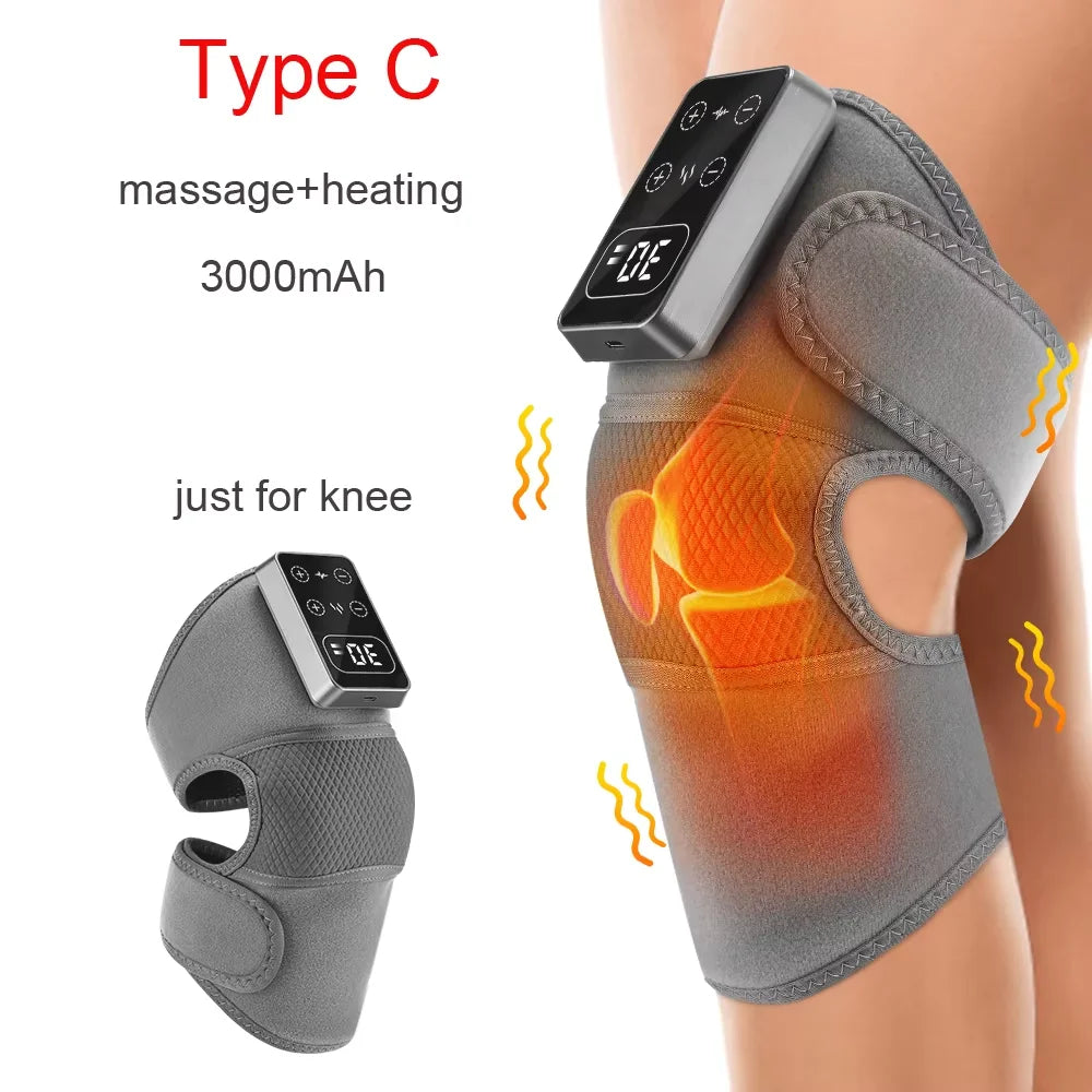 Recharge and Revitalize with the 3-in-1 Electric Heated Vibration Knee Massager for Instant Pain Relief