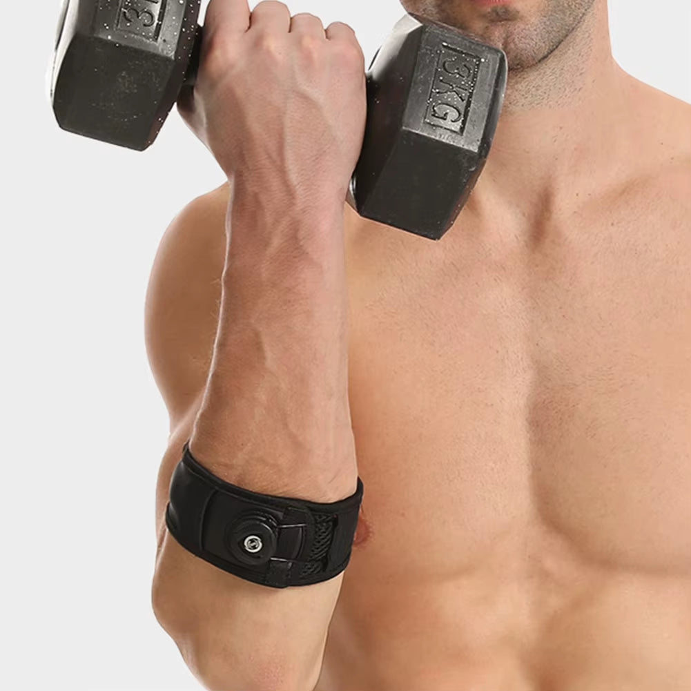 Premium Adjustable Elbow Brace for Tennis and Golf - Breathable Arm Support with Non-Slip Design