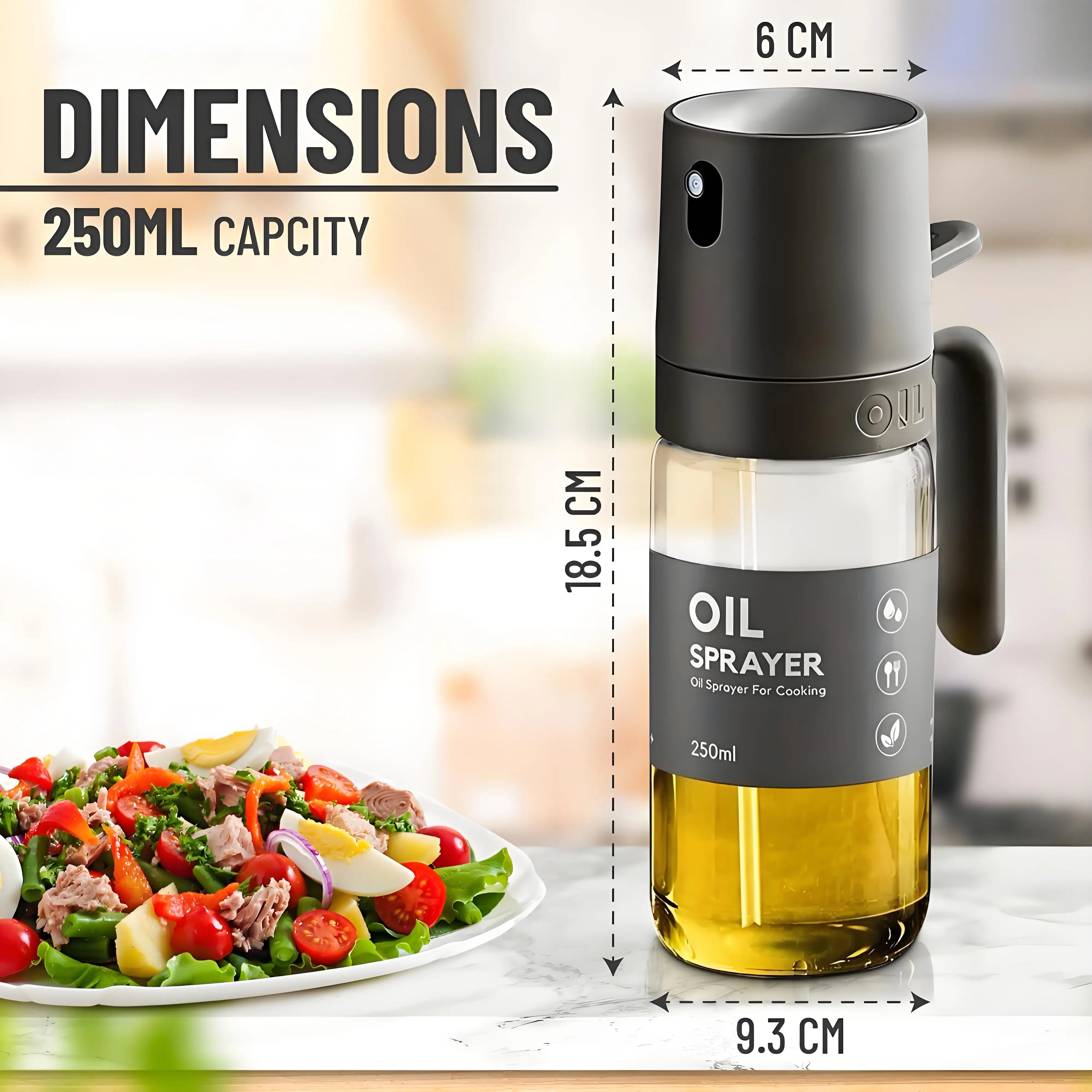 Elevate Your Cooking with the 250ml Heat-Resistant Glass Oil Mister Spray Bottle - Perfect for Healthy Salads, BBQ, and Roasting!