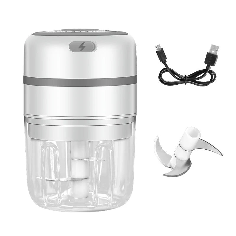 Revolutionize Your Cooking with the Compact Cordless Electric Garlic Press!