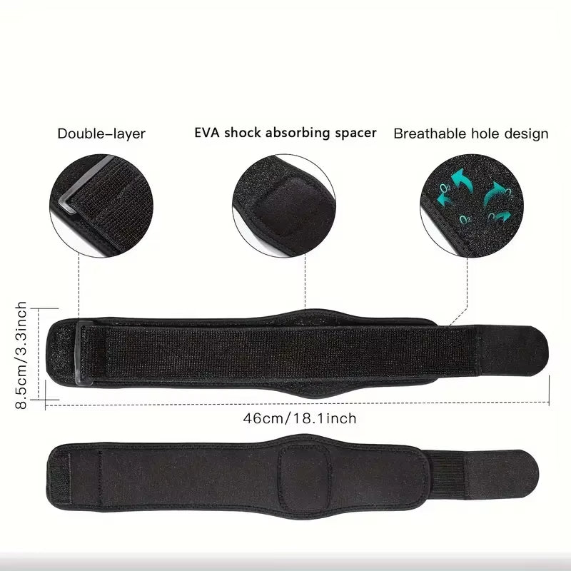 Premium Adjustable Tennis Elbow Support Brace - Essential Guard Pads for Golfer's Elbow and Lateral Pain Relief