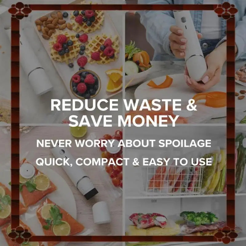 24-Hour Delivery Compact Handheld Vacuum Sealer for Food-1Set Seal Meal Saver, Portable Food Sealer Machine Powerful Vacuum Seal