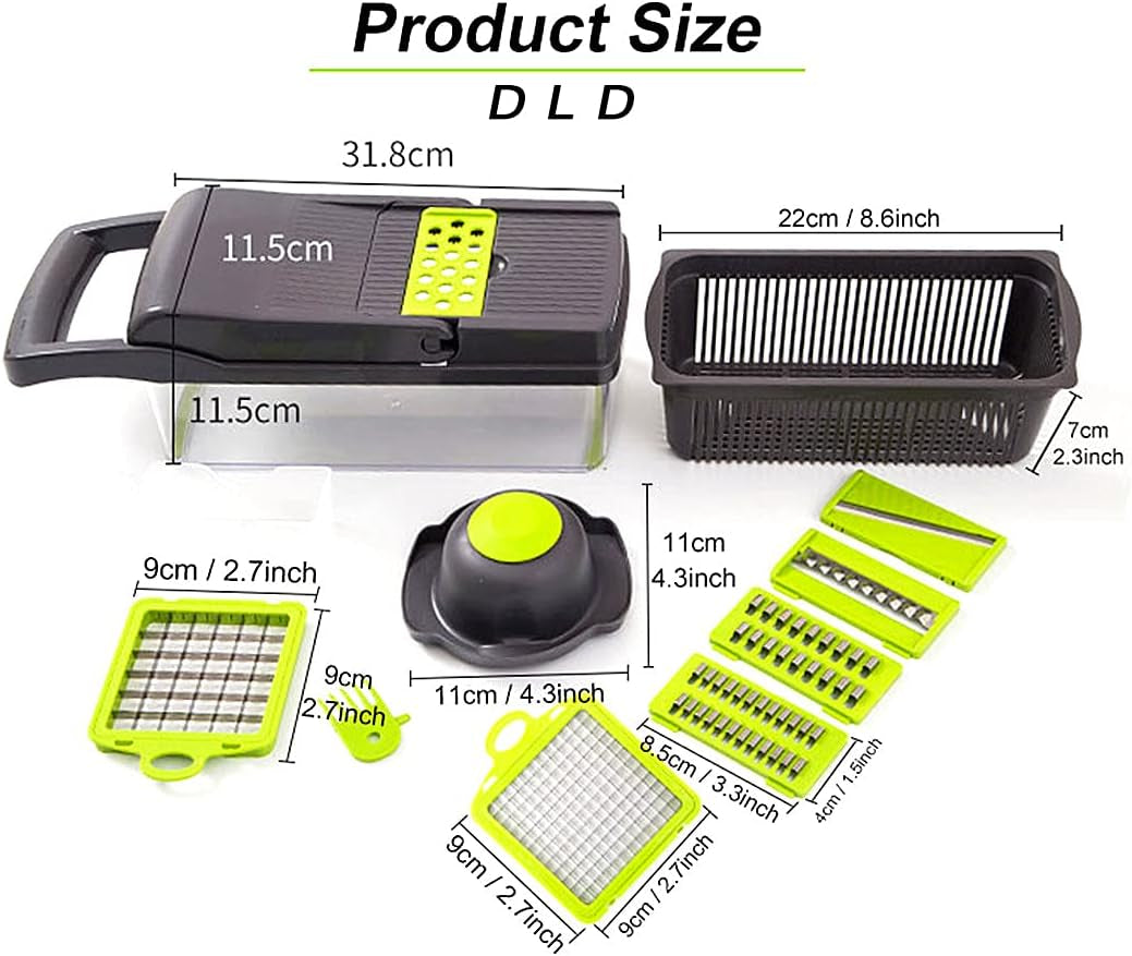 Revolutionize Your Cooking with the 11-in-1 Multi-Function Vegetable and Fruit Chopper – The Ultimate Kitchen Companion for Effortless Meal Prep!