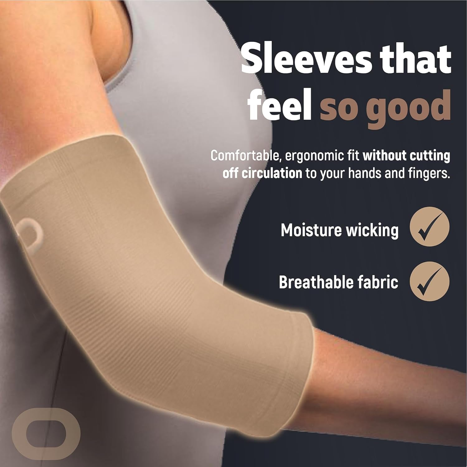 Elbow Compression Support Sleeves (1 Pair) - Advanced Relief for Tendonitis, Arthritis, and Sports Injuries