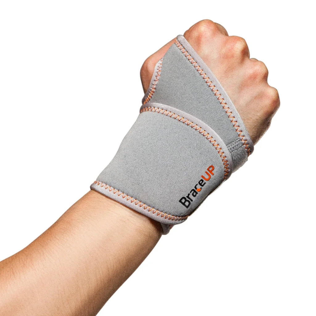 Premium Adjustable Wrist Support - One Size Fits All in Sleek Silver
