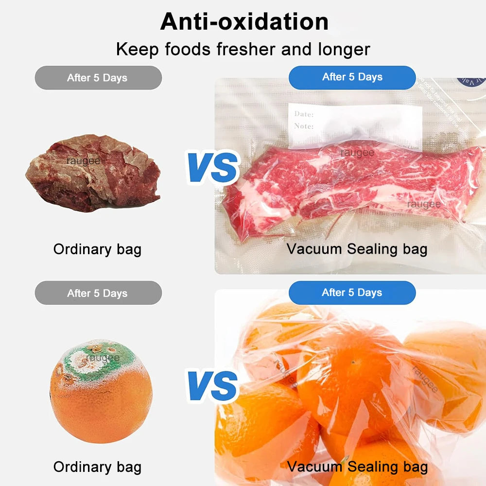 Food Vacuum Bags Reusable Vacuum Packaging Bags 10Pcs Bpa-Free Vacuum Sealing Air Valve Bag Food Storage Fresh Keeping Bags
