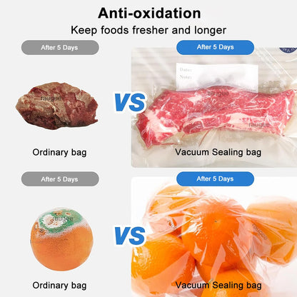 Food Vacuum Bags Reusable Vacuum Packaging Bags 10Pcs Bpa-Free Vacuum Sealing Air Valve Bag Food Storage Fresh Keeping Bags