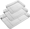 Ultimate Baking Sheet & Wire Rack Set - 6-Piece Stainless Steel Bakeware for Perfect Cookies & More!
