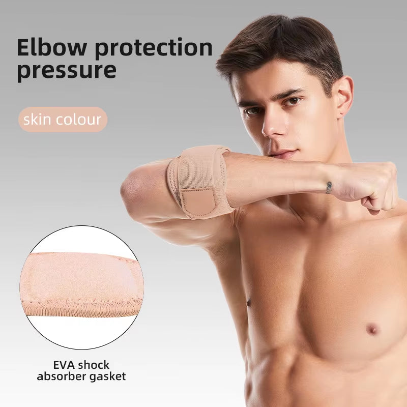Premium Adjustable Tennis Elbow Support Brace - Essential Guard Pads for Golfer's Elbow and Lateral Pain Relief