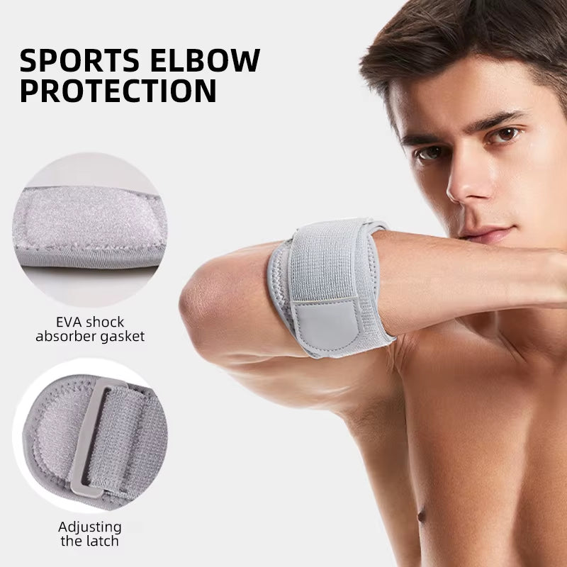 Premium Adjustable Tennis Elbow Support Brace - Essential Guard Pads for Golfer's Elbow and Lateral Pain Relief